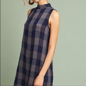 Anthropologie Cloth and Stone plaid swing dress